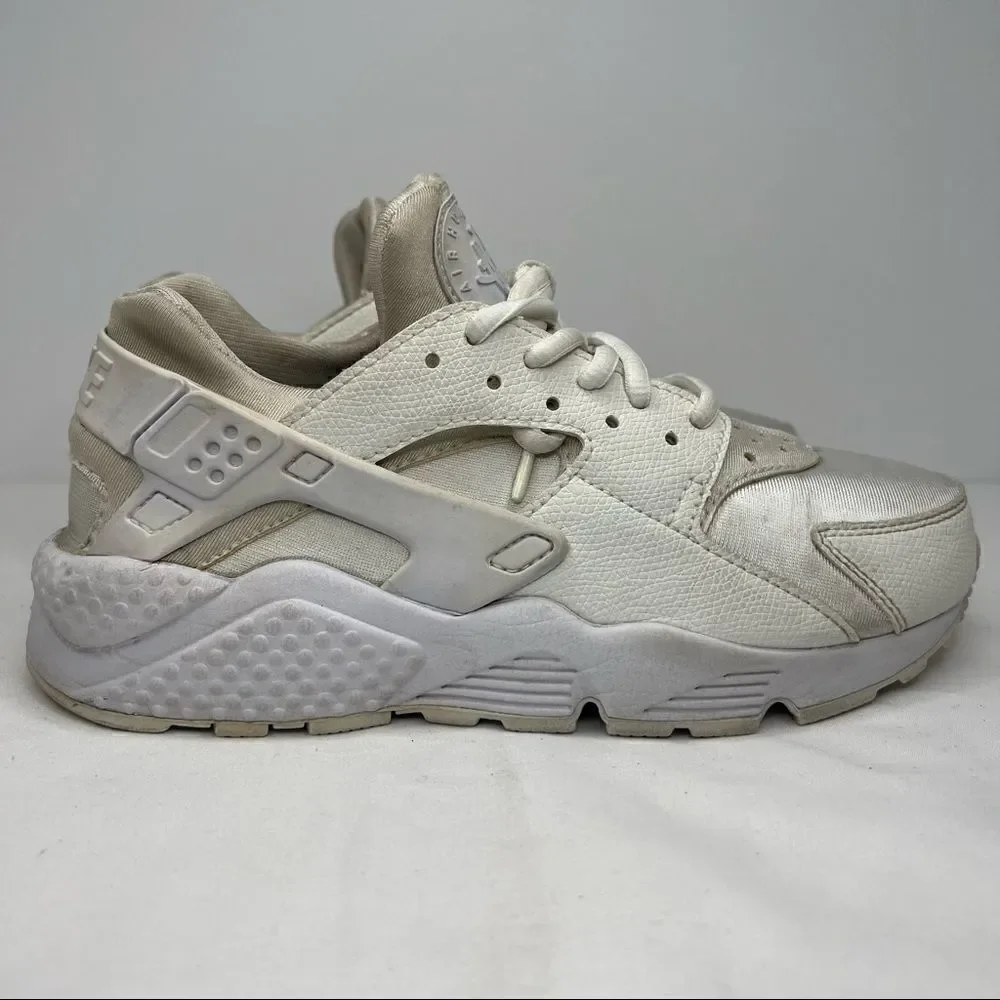 Nike Air Huarache Run Triple White 634835-108‎ Womens 6.5